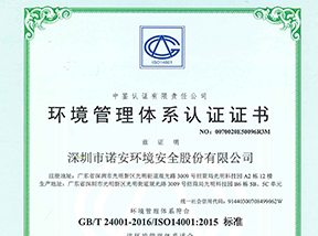 ISO14001 environmental management system certification